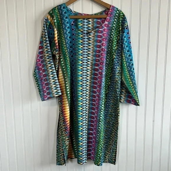 Large, extra large swimsuit, cover-up, colorful women’s - Picture 1 of 5